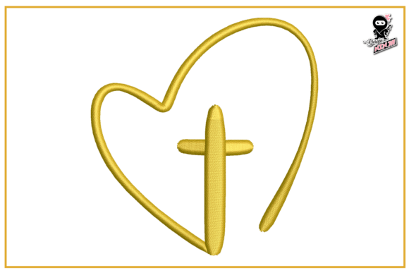 Christian Cross with Heart Embroidery: A Faithful Design for Real Projects