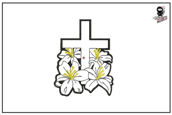 Christian Cross with Lilies Flowers: A Touch of Faith and Elegance