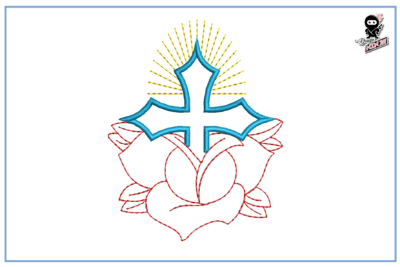 Christian Cross with Lily Embroidery: A Seasonal Design Review