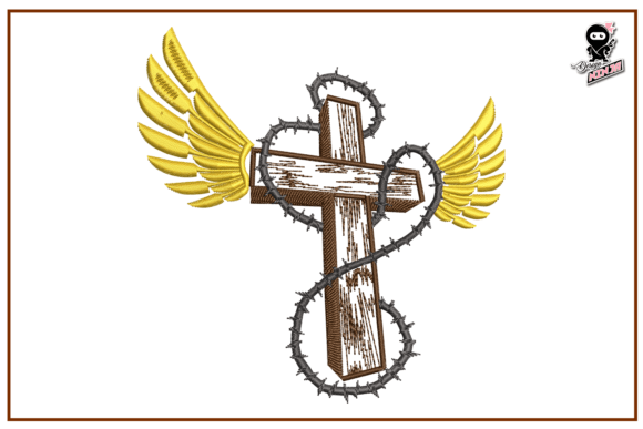 Christian Cross with Wings Embroidery Review
