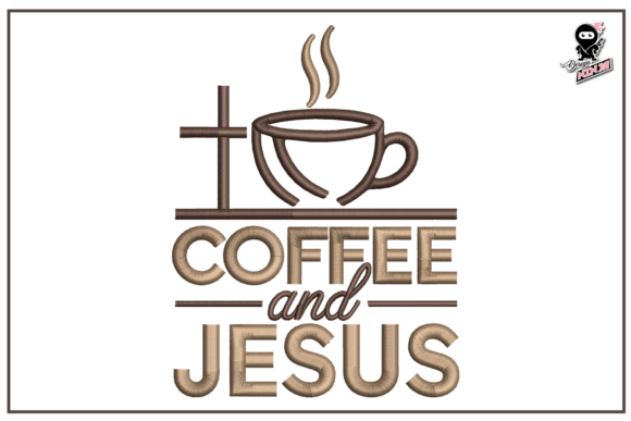 Coffee and Jesus Embroidery Design Review for Craft Fairs