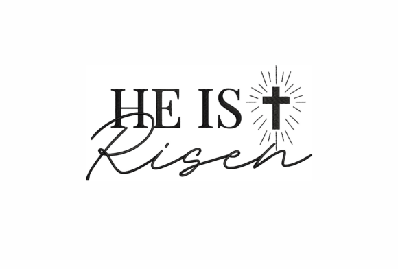 He Is Risen Embroidery Design Review for Boutique Sweatshirts
