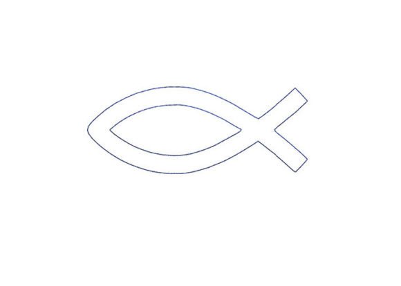 Jesus Fish Outline: A Meaningful Embroidery Design for Personalized Gifts