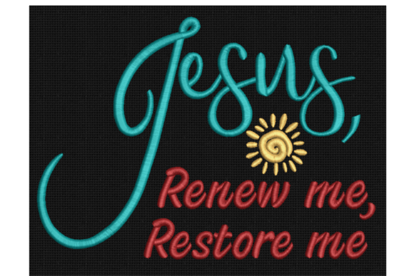 Jesus Renews, Restore Embroidery Design Review for Small Business Use