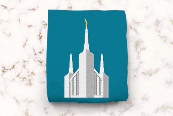 LDS Portland Oregon Temple Embroidery for Seasonal Creations