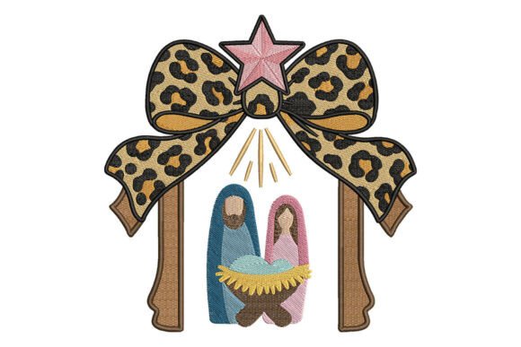 Leopard Nativity Bow Embroidery Design Review