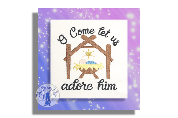 Oh Come Let Us Adore Him: A Timeless Embroidery Design for Small Business Merch